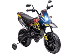 Motocicleta Infantil 12v (rodinhas, Led, Música, Usb, Amarela)
