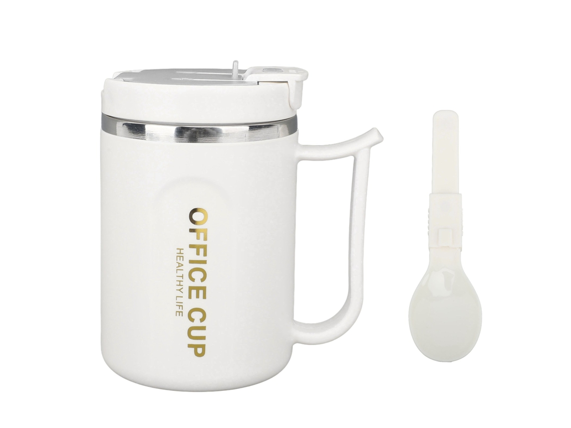 Caneca de Café Isolada LAXISCREED Aço Inox 304 Cinza Claro