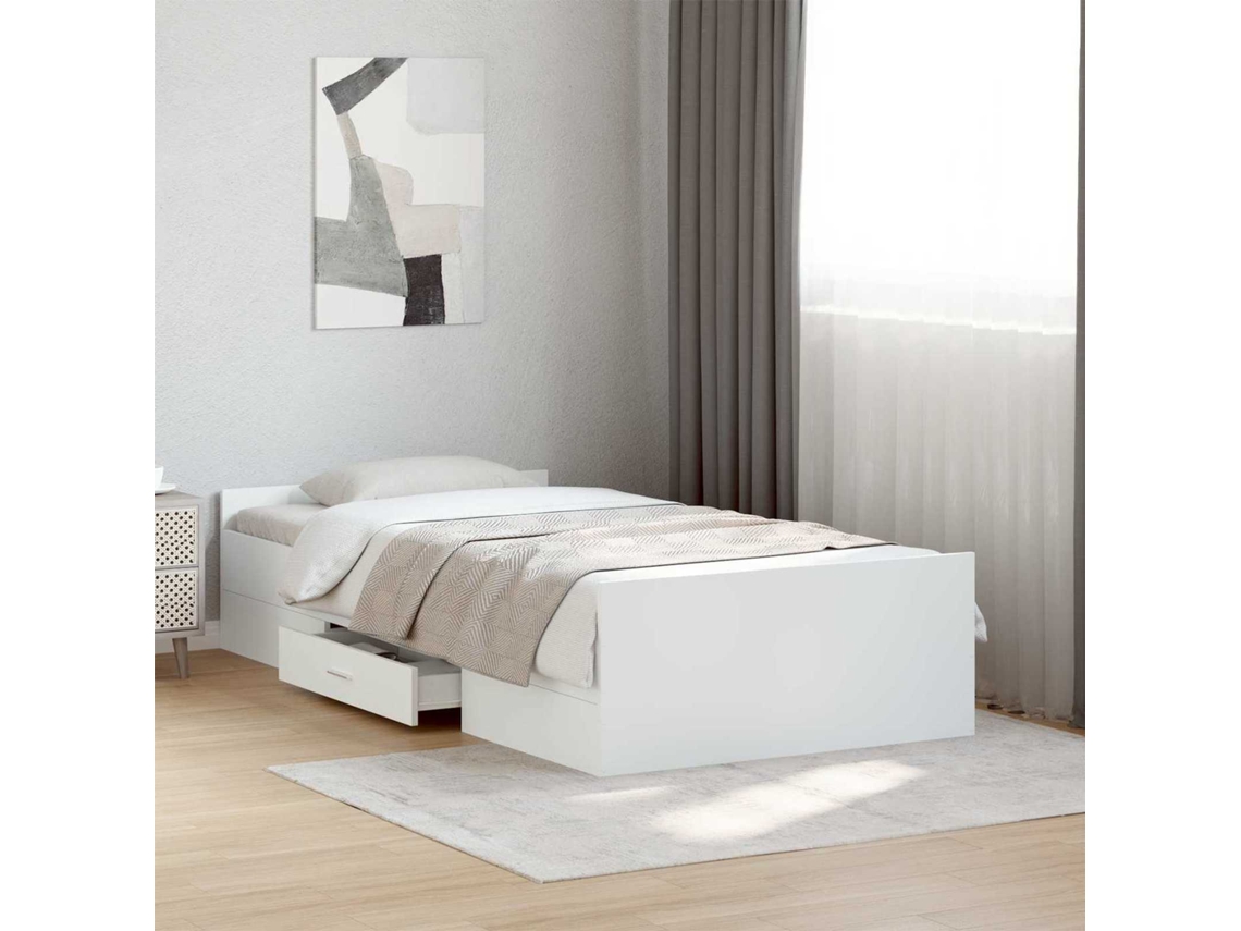 Vidaxl Estrutura De Cama Com Armazenamento Branco 80 X 200 Cm