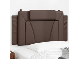 Vidaxl Almofadão De Cabeceira Viana 100 Cm Couro Artificial Castanho