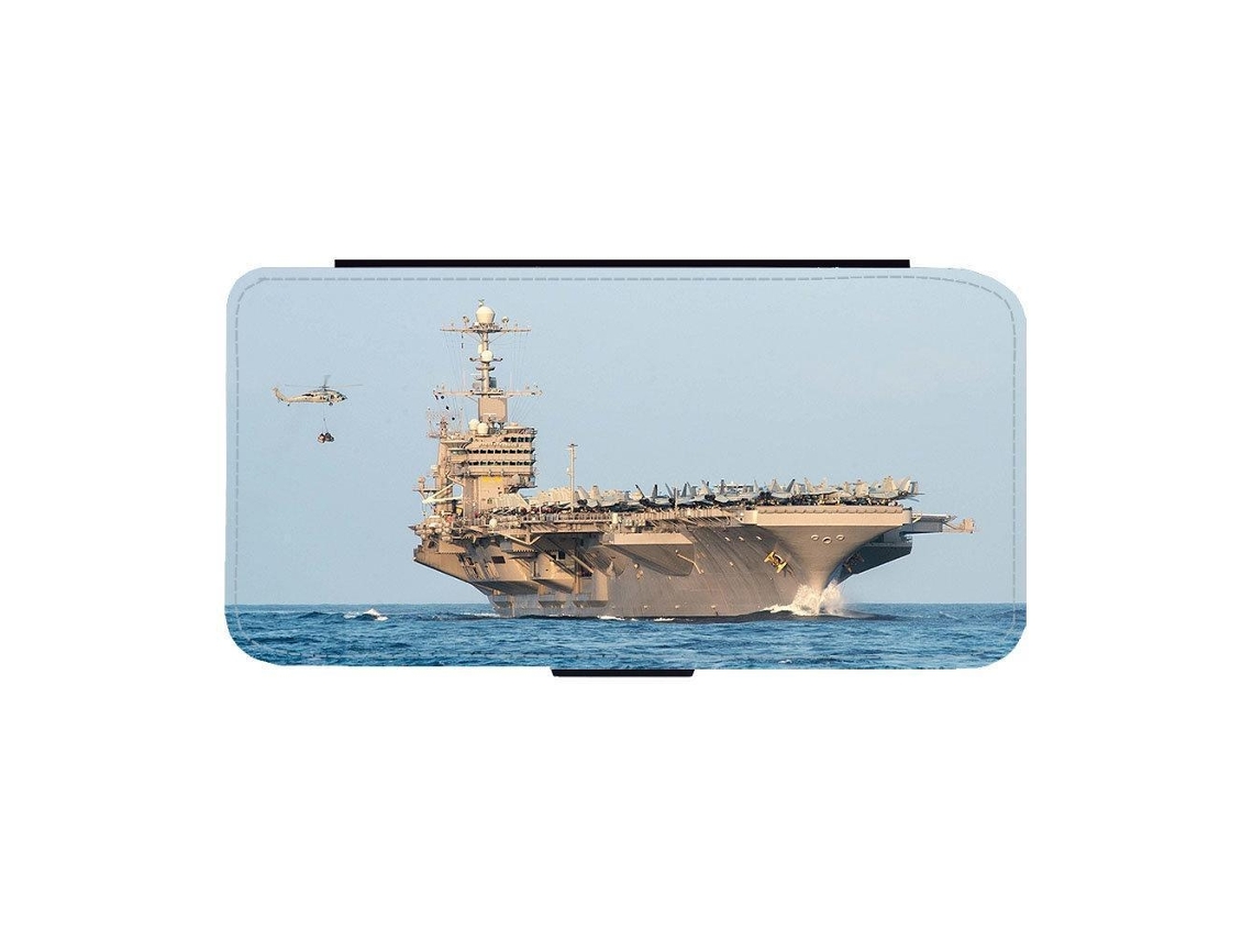 Capa Flip Para Iphone 17 Pro Com Estampa De Porta-aviões