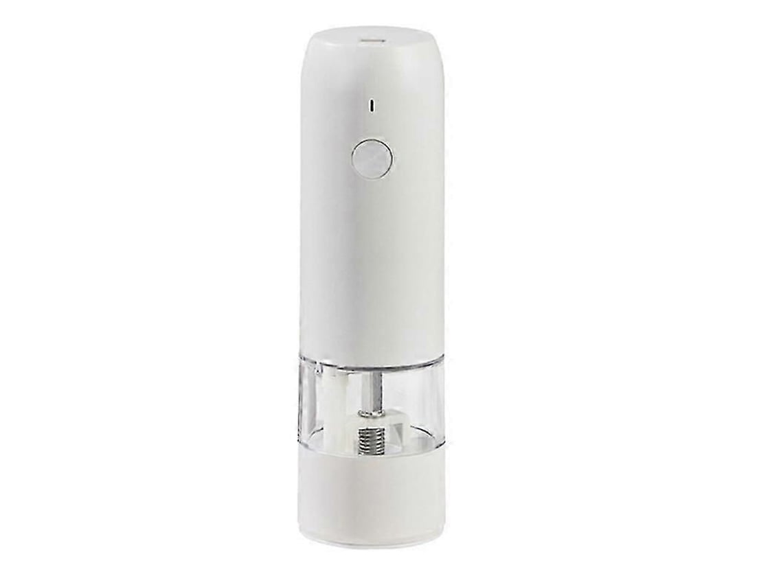 Moedor Elétrico Automático De Pimenta E Sal Com Carregamento Usb, Especiarias Ajuste Moagem (branco )