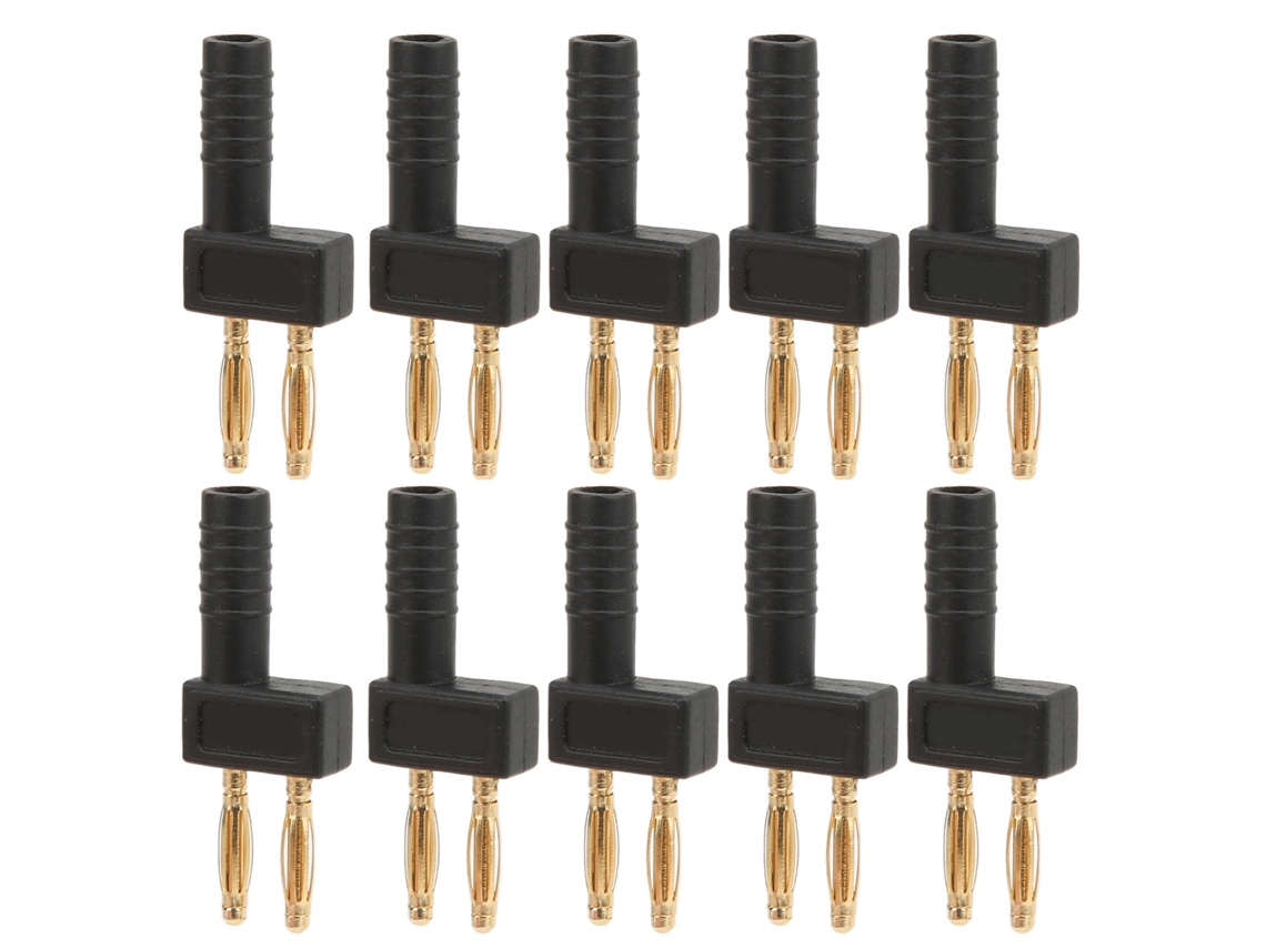 10pcs Conector Macho de Plugue Banana de 4mm Ouro Plated para Testes Elétricos com S/MARCA
