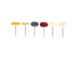 Set De 6 Cabeçais De Polimento Cilíndricos Com Cabo De 3mm, Ferramenta De Roda De Polimento De 25mm
