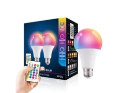 3pcs Lâmpadas Led RGB com Controle para Sala e Cozinha