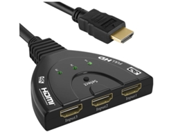 Portas 4k Hdmi Switch Automático 3x1, Uhd Hdr 3d, 1080p, Hdcp, 3 Entradas 1 Saída, Com Cabo, Para Ps4 Etc Preto Bestvite