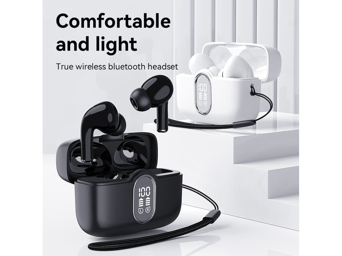 Fones Bluetooth sem fio com display digital EOOCOO