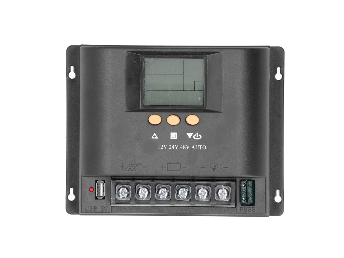 Controlador Solar com Tela Lcd e Carga Usb para Celulares 60a