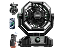 Ventilador De Camping Portátil, Bateria De 20000mah, 8 Configurações De Velocidade,verde
