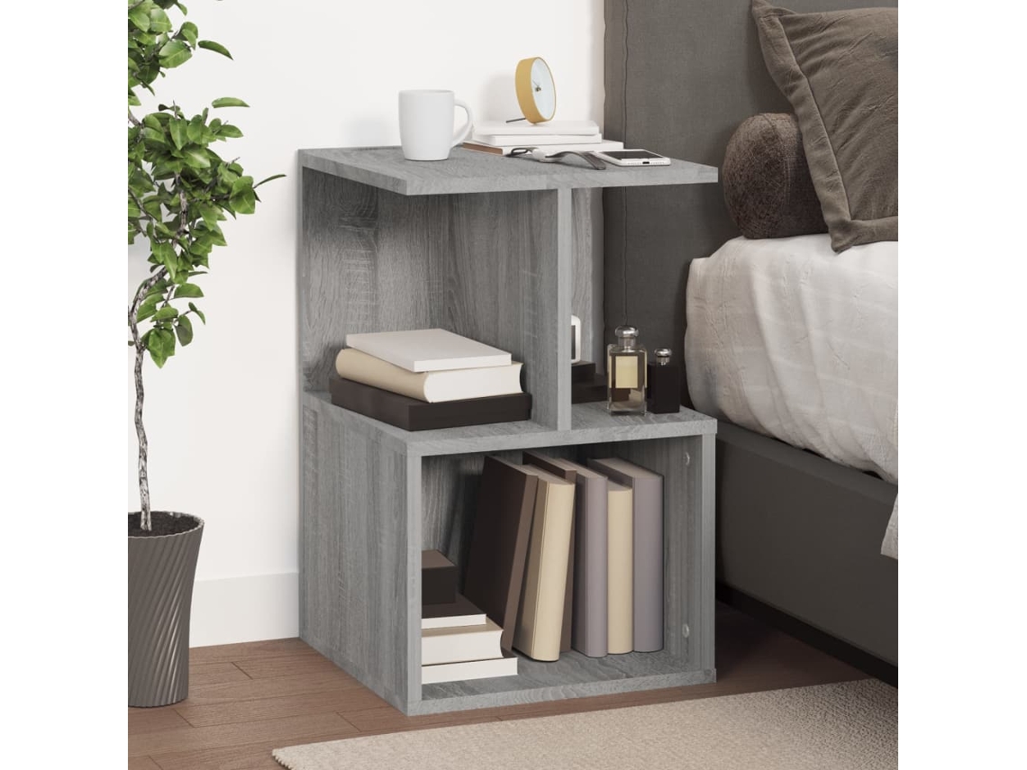 Vidaxl Mesa Cabeceira 35x35x55 Cm Derivados De Madeira Cinzento Sonoma