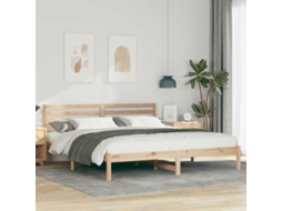 Vidaxl Estrutura Da Cama Com Cabeceira Castanho 200 X 200 Cm