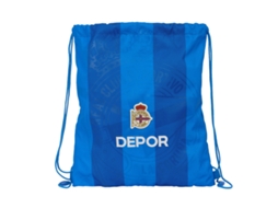 Saco Mochila com Cordas R. C. DEPORTIVO DE LA CORUÑA Azul 35 X 40 X 1 Cm