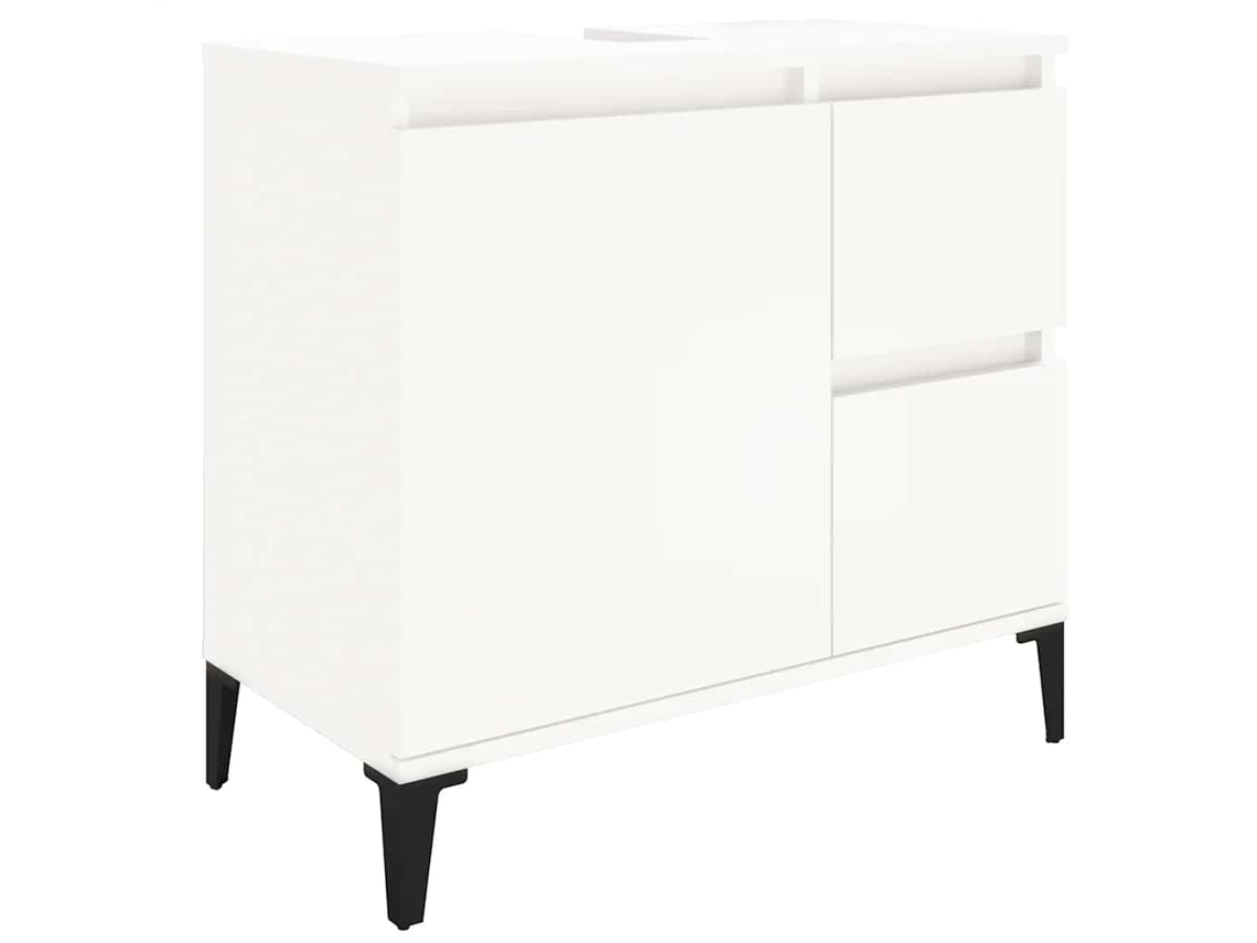 Bathroom Cabinet, Bathroom Cabinets Vidaxl Branco Madeira Processada (n/a)