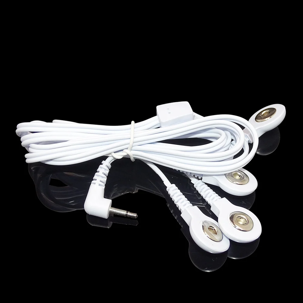 Cabo De Eletrodo Com 4/2 Cabeças, Fio Condutor, Alimentação, Massageador Corporal Tens Para Acupuntura E Terapia Massagem Meridiana ~06385