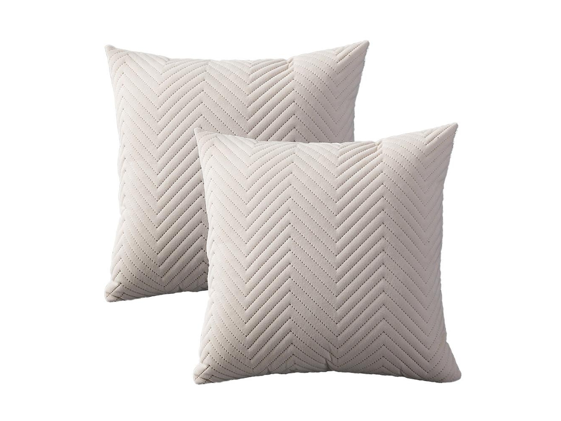 Conjunto De 2 Capas De Almofada Decorativas Para Sofá, Cama E Carro, Nas Cores Azul E Branco.