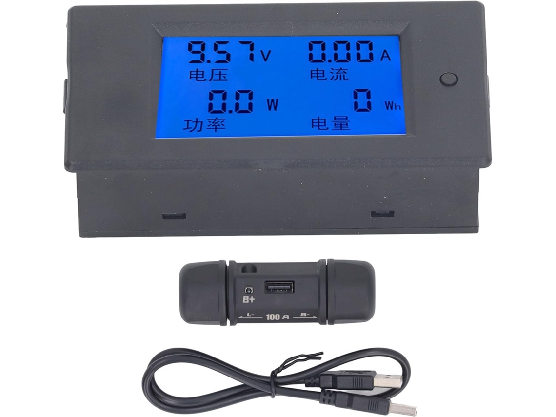 Monitor De Bateria Medidor Cc Voltímetro Amperímetro Potência