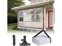 Transparent Tarpaulin With Eyelets, Waterproof Tarpaulin As Protection From Rain, Wind And Dust, For Outdoors With Rope