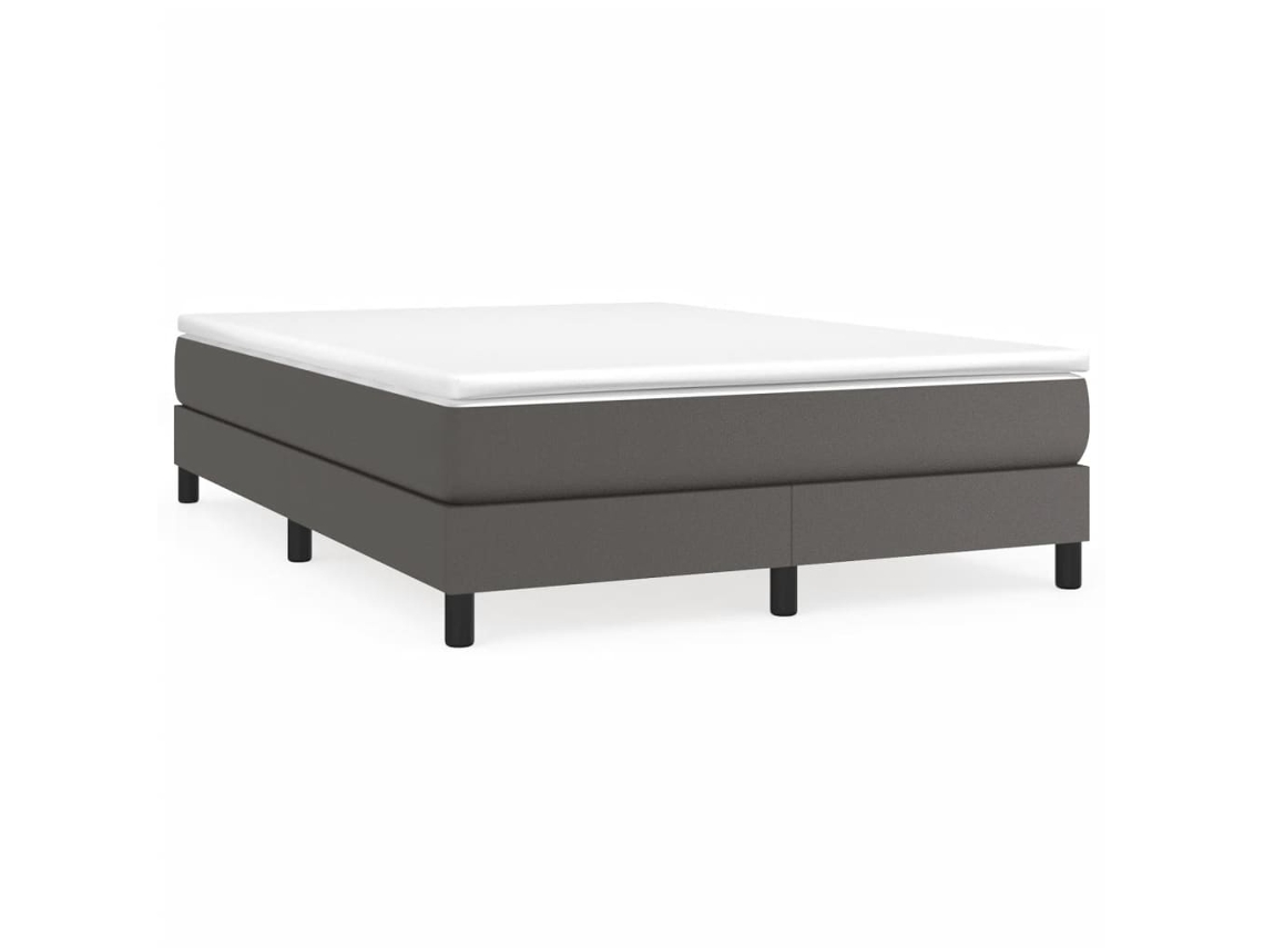 Box Spring Bed Frame, Box Spring Bed Frames Vidaxl Cinzeto Couro Artificial (140 X 200 Cm)
