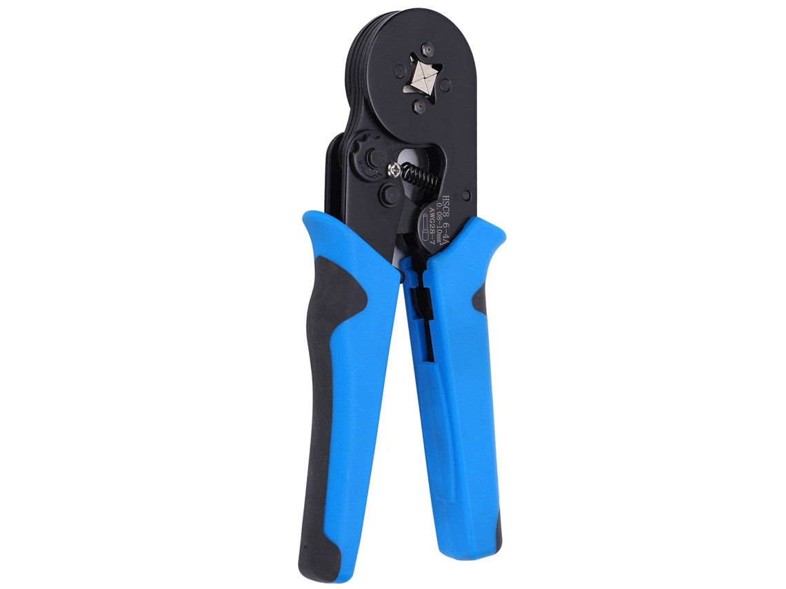 Alicate De Crimpagem Quadrada Hsc8 6-4a 0.08-10mm² Terminal Fio Com Alça Azul E Preta
