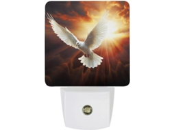 Aplique Dove Design Com Sensor Crepuscular, Luz Led Branca Quente, Lâmpada Econômica Quarto, Banheiro