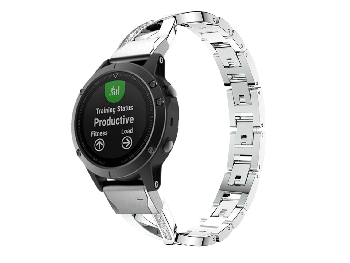Bracelete Garmin MARQ Captain Pulseira aço diamond Silver