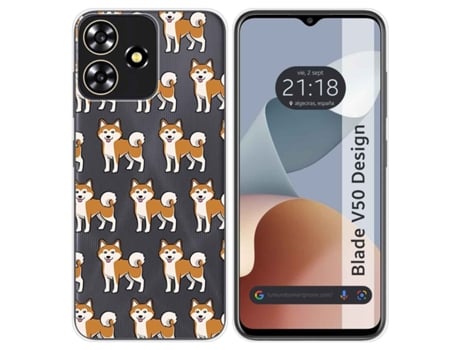 Capa de Silicone para Zte Blade V50 Design 4G Design Cães 08 Desenhos TUMUNDOSMARTPHONE