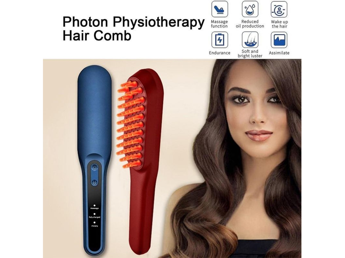 Pente Anti-caída De Cabelo Com Luz Infravermelha Terapia Vibração Massagem Scalp Reparo Elétrico
