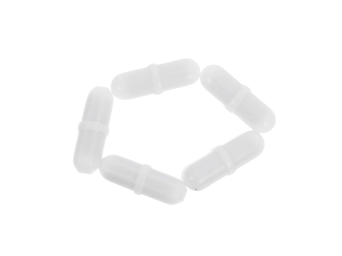 Conjunto De 5 Barras Magnéticas De Ptfe Branco Para Agitar Copos E Canecas.