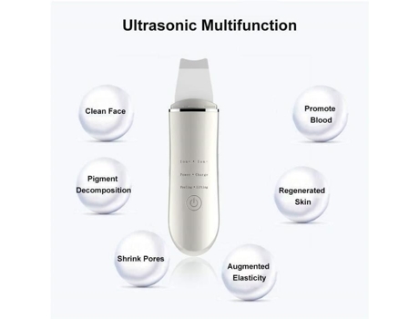 Rei ultra-sônico limpador facial purificador da pele acne limpeza remoção facial vibração ultra-sônica peeling máquina de massagem KING