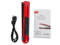 2026 mini Plancha de Pelo Recargable Inalámbrica para Rizar Y Alisar Herramienta de Estilo (rojo)