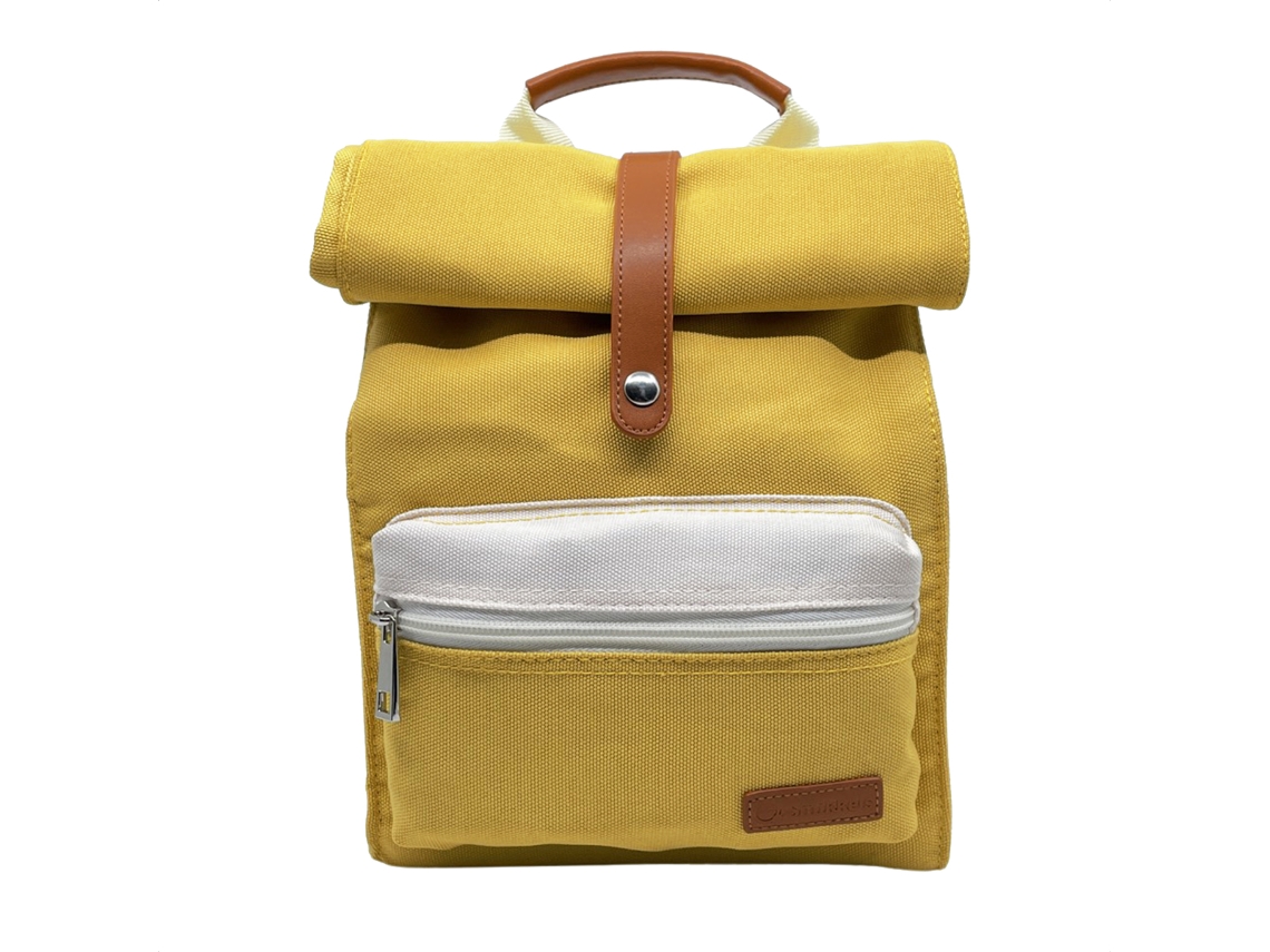 Mochila Infantil Amarela Smikkels Mochila Sustentável Para Crianças De 2 A 6 Anos