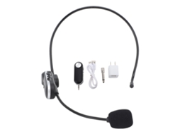 Microfone sem fio de cabeça S/MARCA, sistema UHF, ajuste universal, com adaptador