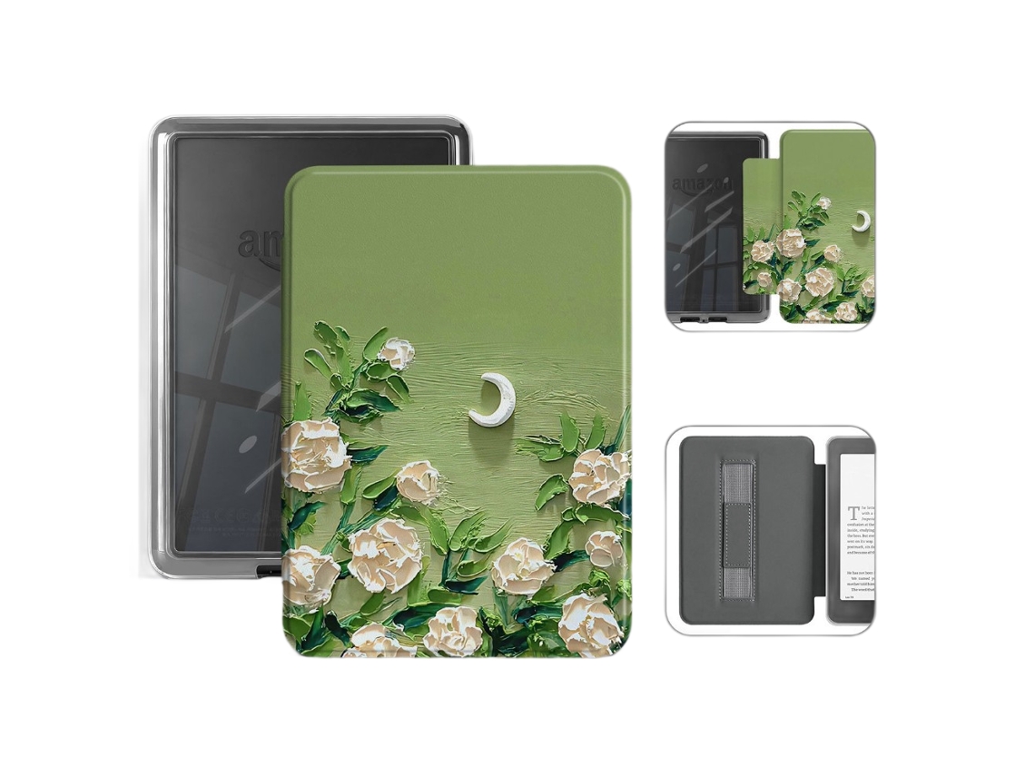 Capa Protetora De E Reader Para Kobo Libra Colour N428/kobo Libra 2 N418 7 Polegadas (rosa Branca)