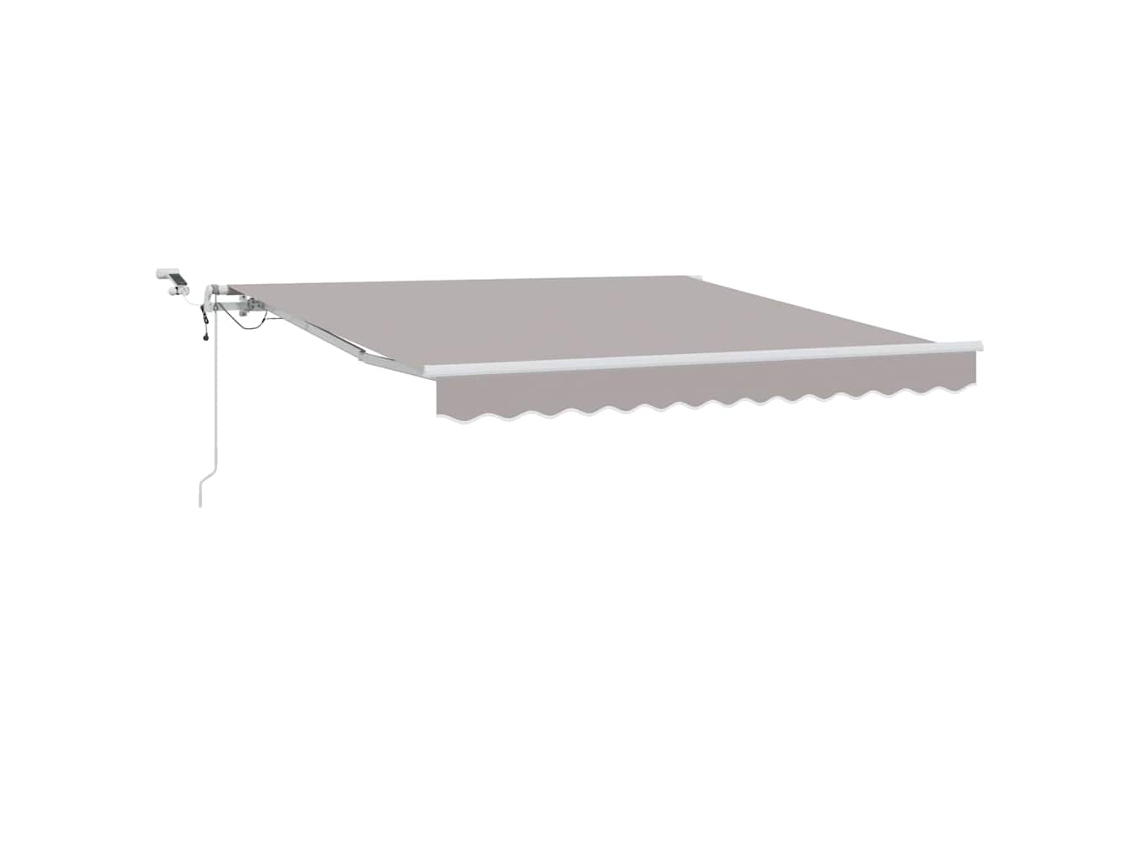 Toldo Retrátil Cinzento claro 300 X 250 Cm Poliéster e Metal VIDAXL