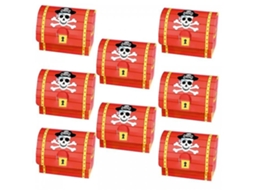 Caixas De Presente Piratas Da Amscan Hengjian (pacote Com 8)