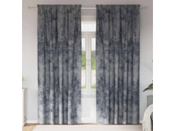 Vidaxl Cortinas De Veludo 2 Unid. Cinza Prata 225 X 140 Cm Veludo