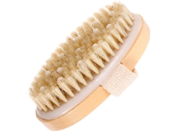 Escova De Banho Massageadora Sewroro Com Cabeça Borracha, Cerdas Naturais De Javali Branco E Bambu Para Massagem