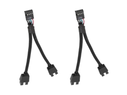 Cabo Extensor Em Y De 9 Pinos Usb 2.0 Para Placa Mãe De Computador Com Áudio Hd. Aquaforge (2 Unidades)