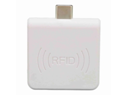 Leitor de Cartões Rfid Id Portátil com Interface Type C para Celular 125khz Branco Smart Card Reader