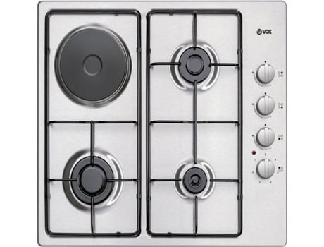 Placa de Gás e Disco  EBG 310GIX (Elétrica e Gás BP - 58 cm - Inox)