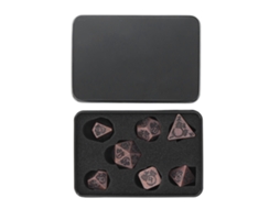 Primerox conjunto de Dados Poliédricos Número Runa com Caixa de Armazenamento para Jogos de Mesa Roxo Bronze