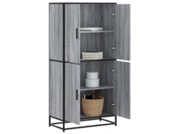 Vidaxl Armário Alto 68x35x139 Cm Derivados De Madeira Cinzento Sonoma