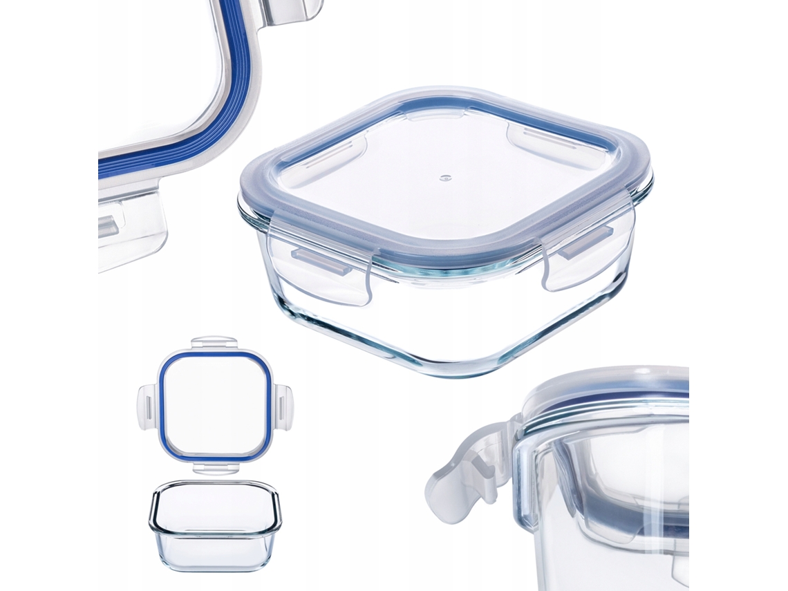 Recipiente de vidro para alimentos Kadax, recipiente para armazenamento de alimentos de 320 ml com tampa