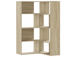 Corner Bookcase, Corner Bookcases Vidaxl Marrom Madeira Processada (n/a)