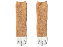 Calcetines De Pata De Gato Animales 3d Algodón Suave Calientitos Para Mujer Talla Única Amarillo