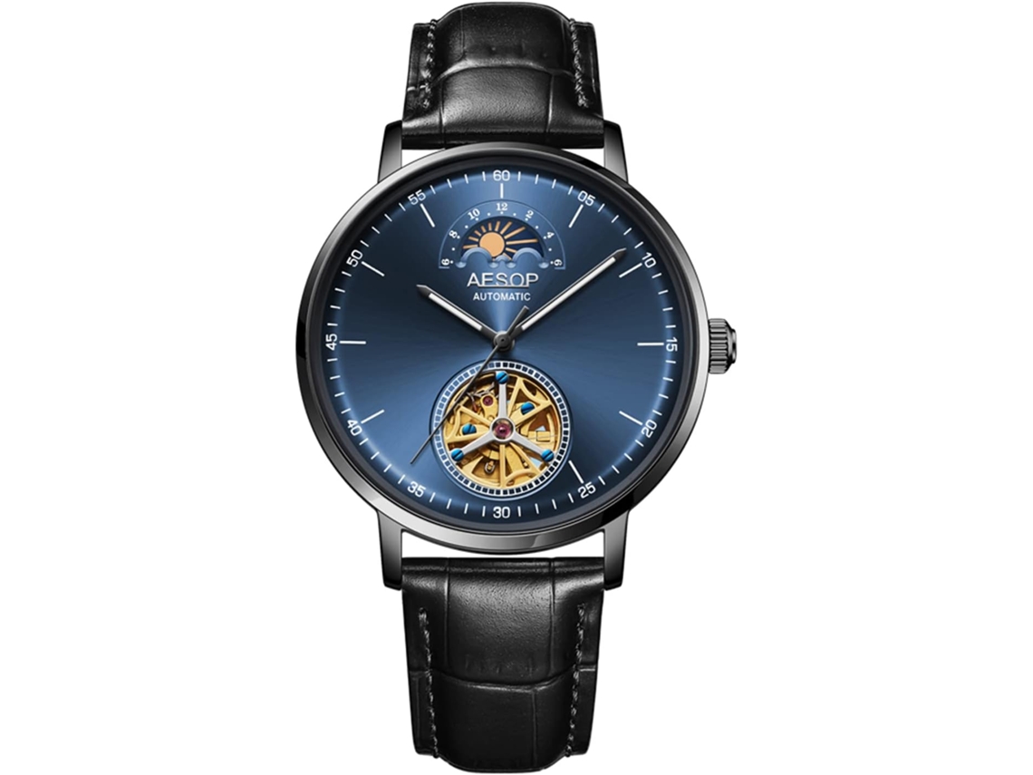 Globo Branco Dial Automático Auto Enrolamento Mecânico Relógio Luxo Cristal Safira Business Dress Watch Webake