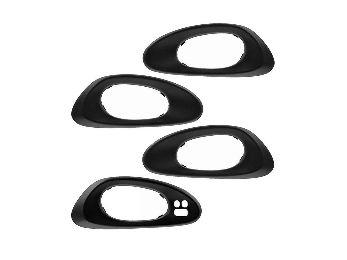 Conjunto De 4 Peças De Molduras Pretas Para Maçanetas Internas Das Portas Dianteiras E Traseiras Para Chevrolet Trailblazer 2002-2009 (códigos:_yua