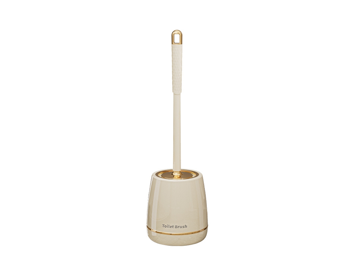 Escova De Vaso Sanitário, Escova De Plástico Resistente Com Base Para Limpeza De Banheiro Doméstico (dourada)