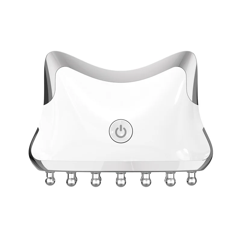 (bateria Branco-prateada) Gua Sha Ems - Placa De Massagem Elétrica Vibratória Para Fitness E Massagem Facial