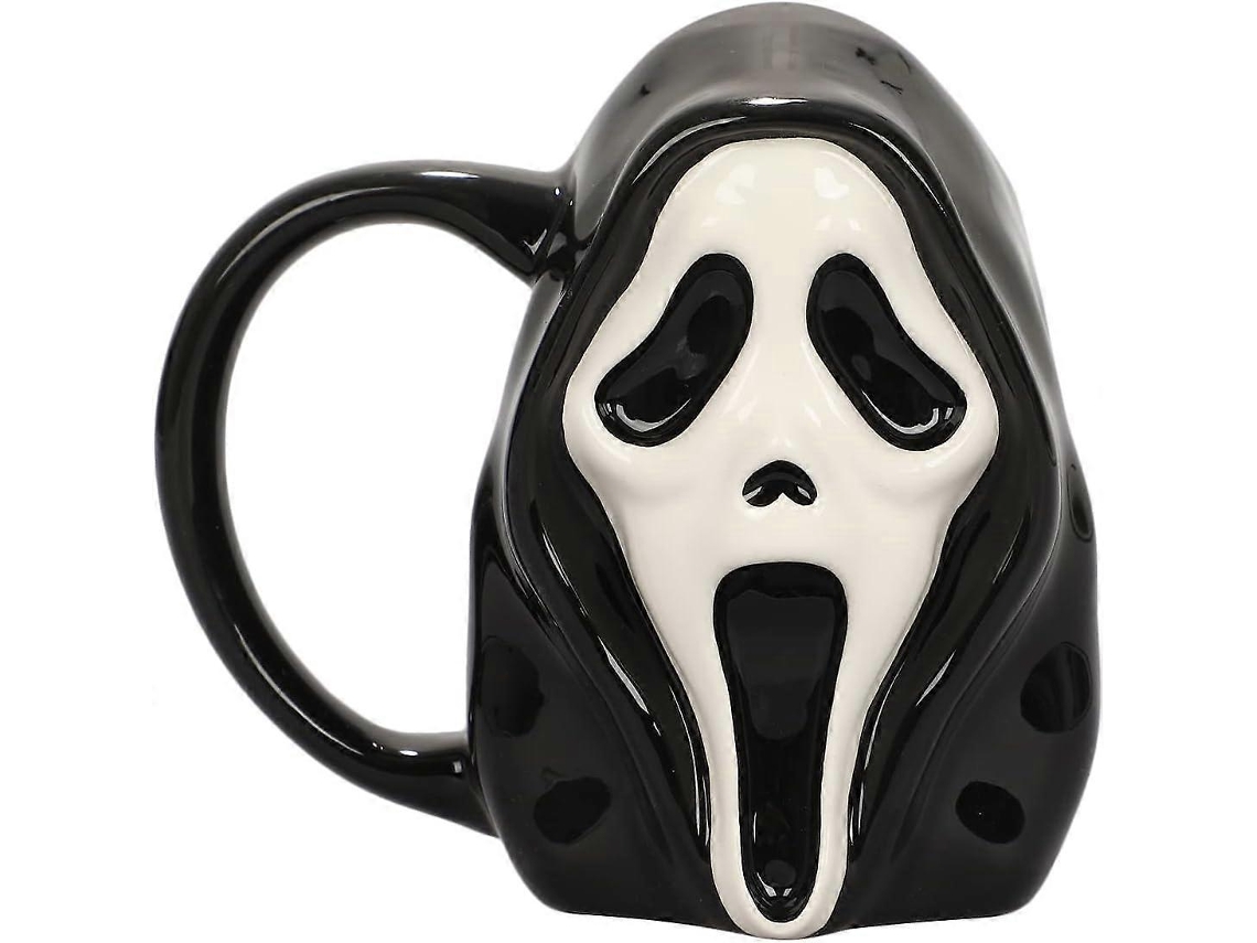 Caneca De Cerâmica Esculpida Bioworld Ghost Face 16 Oz